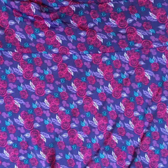 LuLaRoe Purple Floral Maxi Skirt - Picture 2 of 9